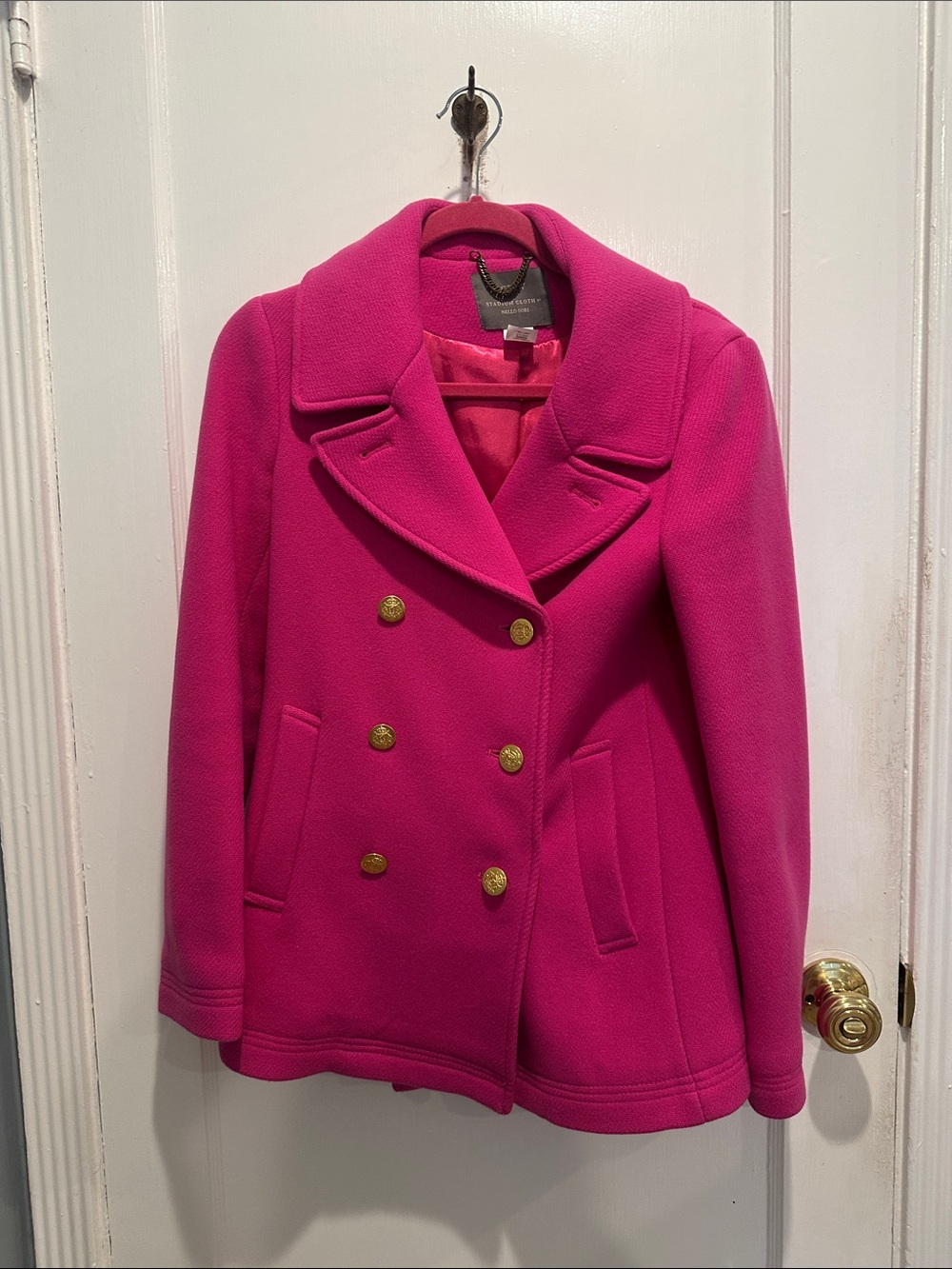 J. Crew Fuscia Peacoat size 4 - like new